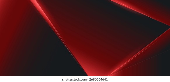 Geométrico negro rojo sobre fondo oscuro. Ilustración vectorial elegante abstracta del fondo, presentaciones del producto del negocio del Anuncio