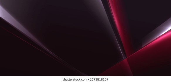 Red black geometric on dark background. abstract elegant background vector illustration, banner business product presentations