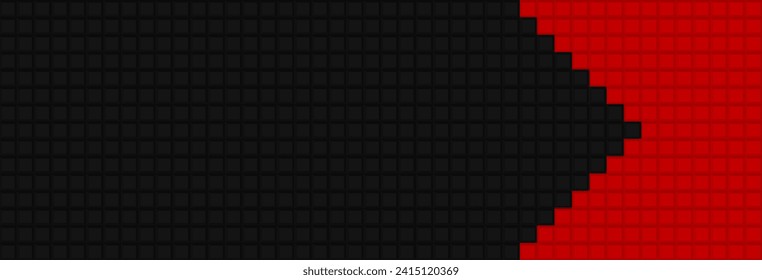 Textura geométrica roja y negra. El vector de fondo abstracto puede utilizarse en el diseño de portada, diseño de libros