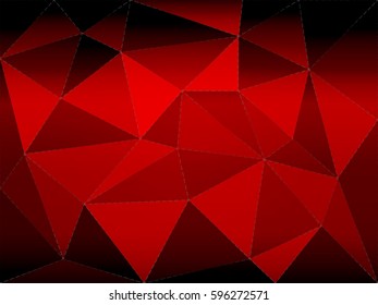 red black geometric vector illustration, polygonal background