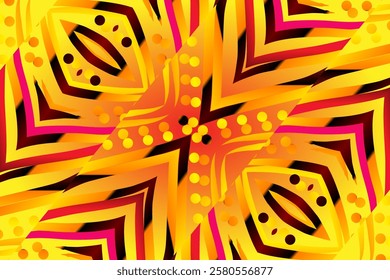red black gold gradient flower and leaf art pattern of indonesian culture traditional tenun batik ethnic dayak ornament for wallpaper ads background	
