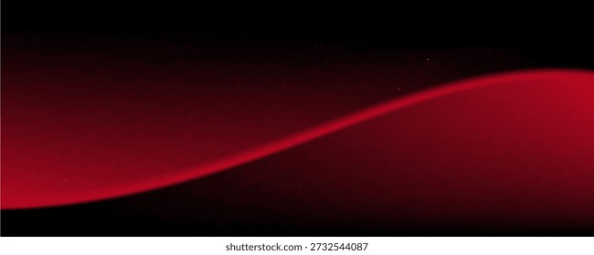Fondo de Anuncio de color degradado rojo y negro con transición suave, fondo rojo vacío con superficie de grano de ruido áspero.