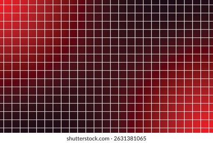Red black Gradient Grid Background, Digital Blueprint Style with White Lines and Center Glow, vector grid line background, video background	