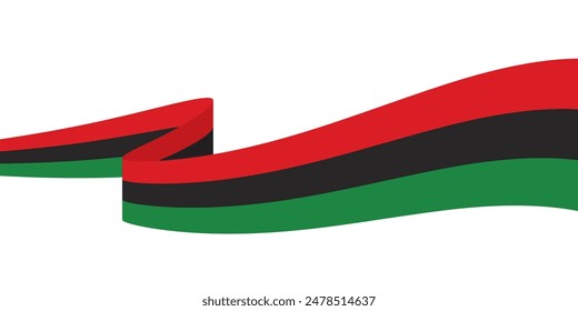 Fondo de color rojo, negro y verde como los colores de la bandera panafricana. Por Juneteenth y el Mes de la Historia Negra. Ilustración vectorial plana.

