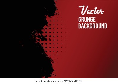 Red and Black Grunge Background vector