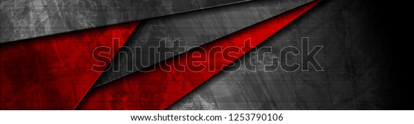 Red and black abstract grunge mat design. Vector corporate wall mural.