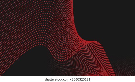 Red Black halftone abstract background for backdrop