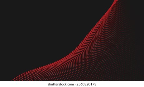 Red Black halftone abstract background for backdrop