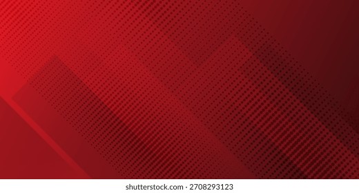 Fondo de semitono rojo y negro. Ilustración vectorial de puntos abstractos EPS10