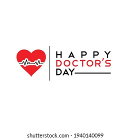 Red Black Happy Doctors Day Logo Stock Vector (Royalty Free) 1940140099 ...