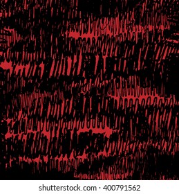 red and black hatched ink splash background, vector illustration design element
