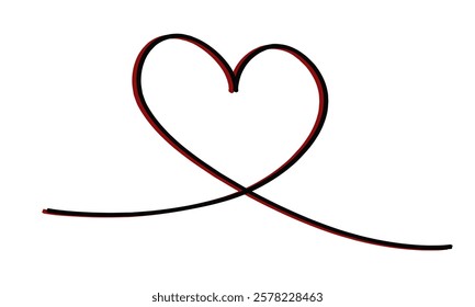 red and black heart background, Hand drawing red and black heart illustrations, design for valentine's day, sign of I love you