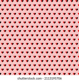Red and black hearts background and wallpaper.