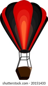 red & black hot air balloon