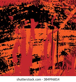 red and black ink splash background, vector illustration design element