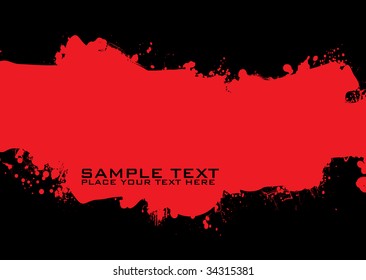 rote und schwarze Tinte, glänzender Hintergrund mit Kopienraum