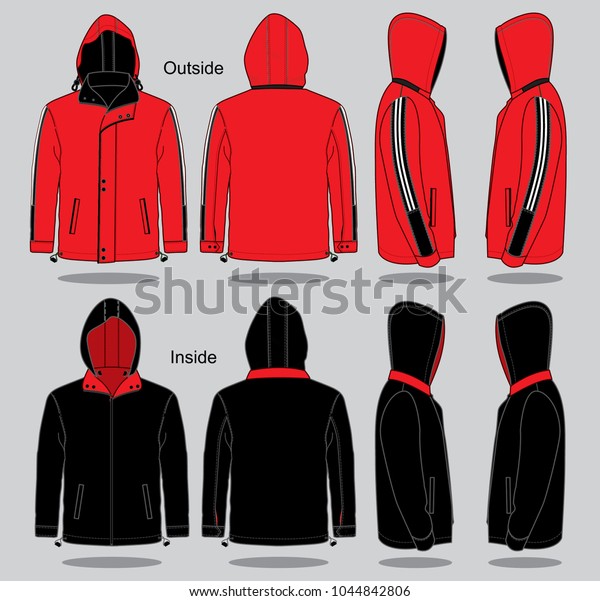 black jacket red inside