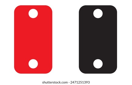 Red and black key label. vector illustration. EPS 10