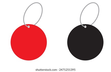 Red and black key label. vector illustration. EPS 10