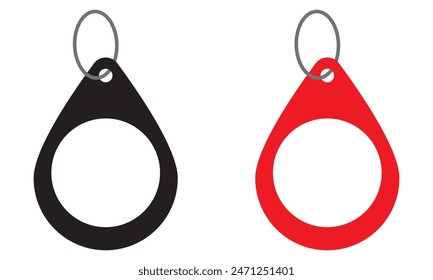 Red and black key label. vector illustration. EPS 10