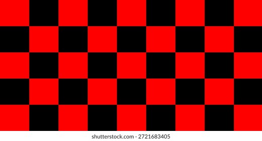 Reticulado vermelho e preto alternando em forma quadrada tamanho médio. ilustração vetorial 
