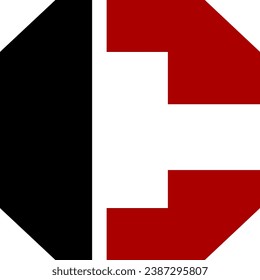 red and black letter C.
