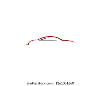 
Red and black Line car logo sign vector set design.