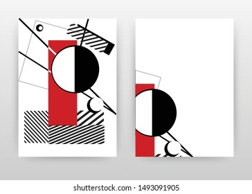 Red black lined design for annual report, brochure, flyer, poster. Red black abstract background vector illustration for flyer, leaflet, poster. Business abstract A4 brochure template.