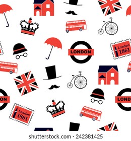 red and black  London pattern