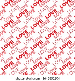 Red and Black love seamless vector pattern