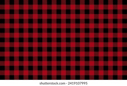 Patrón sin fisuras de la nalga roja y negra. Textura de verificación de búfalo para ropa, diseño textil, diseño de empaquetado, arte digital, gráficos de medios sociales. Buffalo Plaid