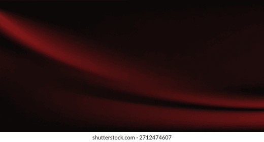 Fondo degradado de malla negro rojo con diseño de onda. Ilustración vectorial

