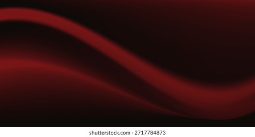 Fondo degradado de malla negro rojo con diseño de onda. Ilustración vectorial

