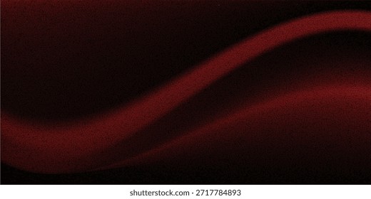 Fondo degradado de malla negro rojo con diseño de onda. Ilustración vectorial

