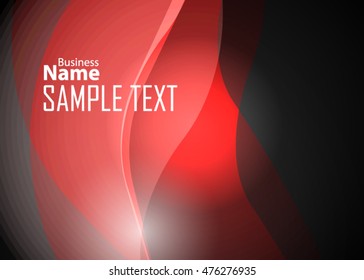 Red black metal abstract background for business card, banner or template. Background with waves. Illustration of abstract background with bright element
