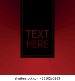 Red and black minimalist background template for banners and posters
