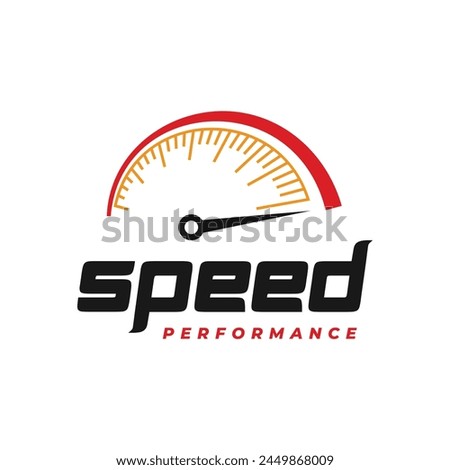 Red Black Minimalist Speed Performance Logo