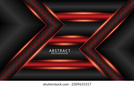 Fondo abstracto negro rojo moderno para el diseño de medios sociales ilustración vectorial de papel tapiz