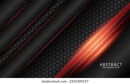Fondo abstracto negro rojo moderno para el diseño de medios sociales ilustración vectorial de papel tapiz