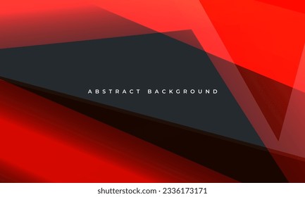 Red and black modern abstract background with geometric shapes. Vector illustration