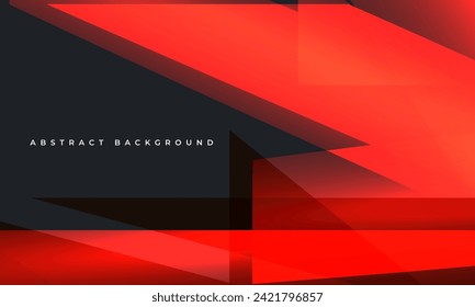Red and black modern abstract background with geometric shapes. Vector illustration
