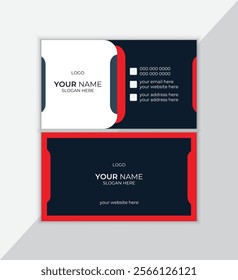 Red and black modern creative business card and name card horizontal simple clean template vector design, new modern shape and colorful stylish business card, Vector illustration.abstract, stationery.