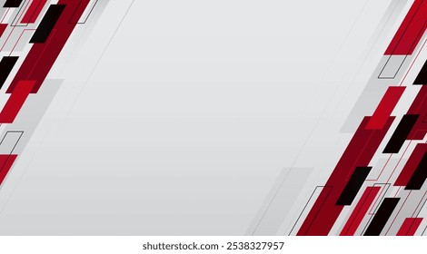 Red and Black motion background with copy space area. Suitable for presentations, banners, posters, etc
