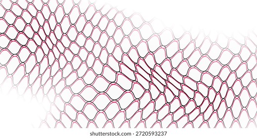 Red black nets like a AC Milan, sport concept nets. Seamless wavy pattern for sportswear or soccer goal, volleyball net, basketball hoop, cricket design. Mesh with nets concept. Vector illustration