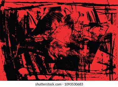 Fondo abstracto de impresión de ruido rojo y negro