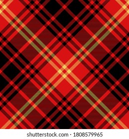 Red, Black and Orange colors diagonal modern plaid Scottish seamless pattern.Texture from plaid,tablecloths, clothes, shirts, dress, jacket, skirt, paper, blankets and other textile products.