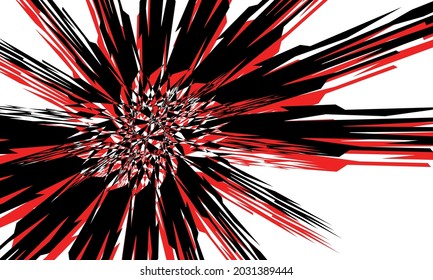 un diseño moderno de fondo blanco y rojo y negro como una estrella