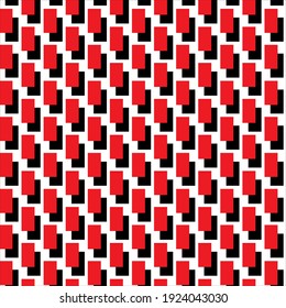 Red  Black Pattern with squares Seamless Vector Patterns, Use for print, t-shirt, apparel, fabric, or wrapping. Vector is seamless and repeatable. EPS 10