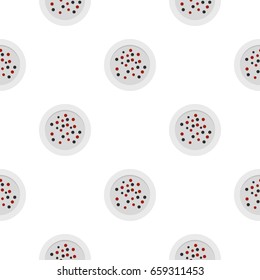 Red and black peppercorns pattern seamless flat style for web vector illustration