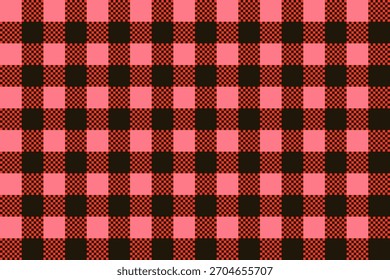 Patrón inconsútil del Vector a cuadros rojo, negro y rosado, fondo geométrico de los cuadrados para los Anuncios y los textiles de las Navidades